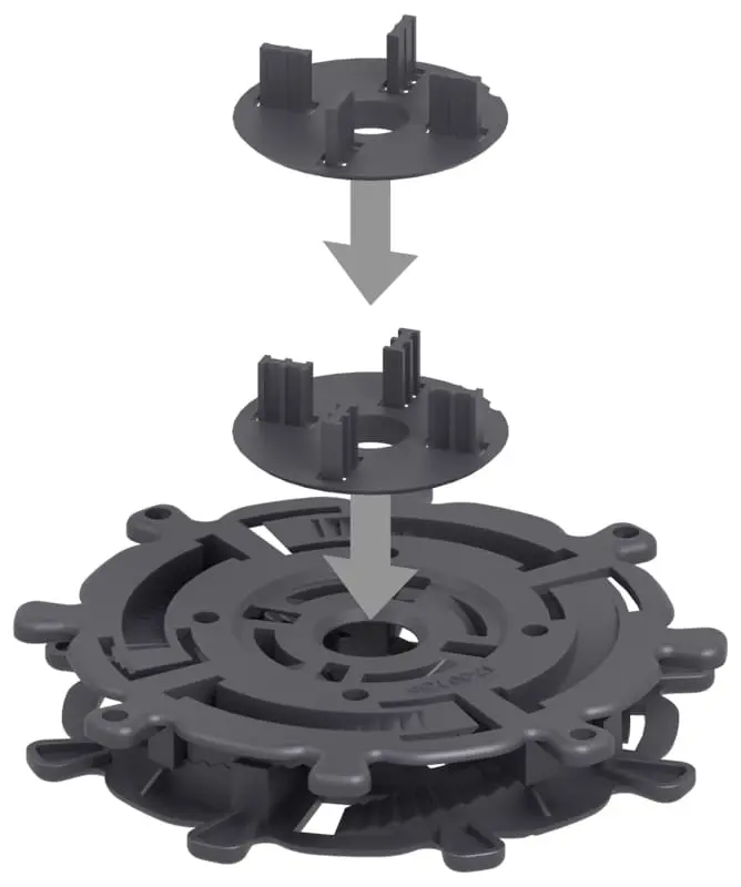 Spiral Series Pedestal Gap Spacer Instruction