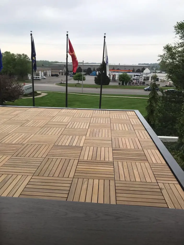 SkyWalk Ipe wood deck tile for pedestals