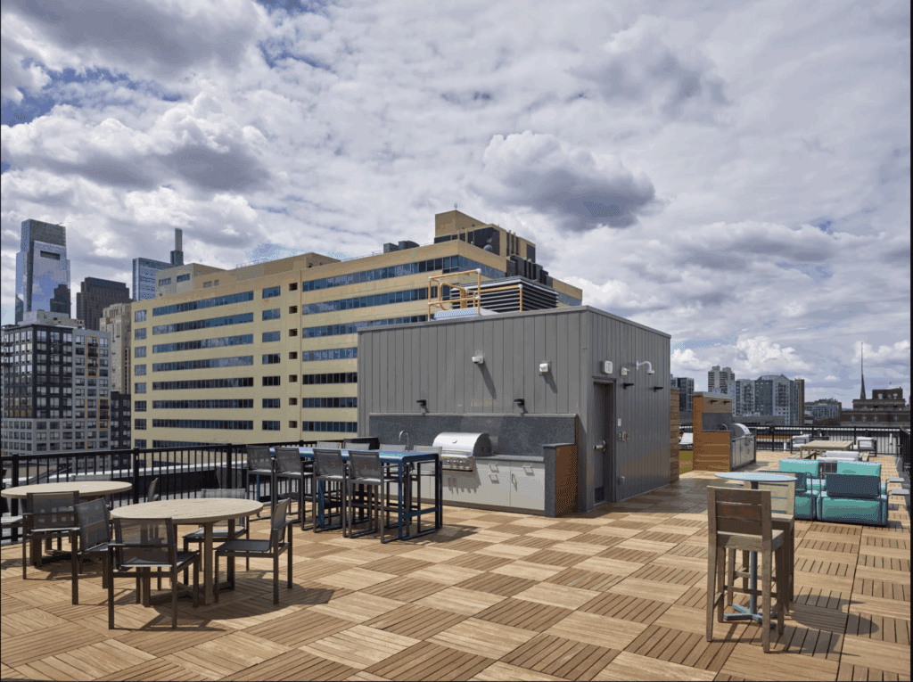 rooftop patio Ipe wood deck tiles