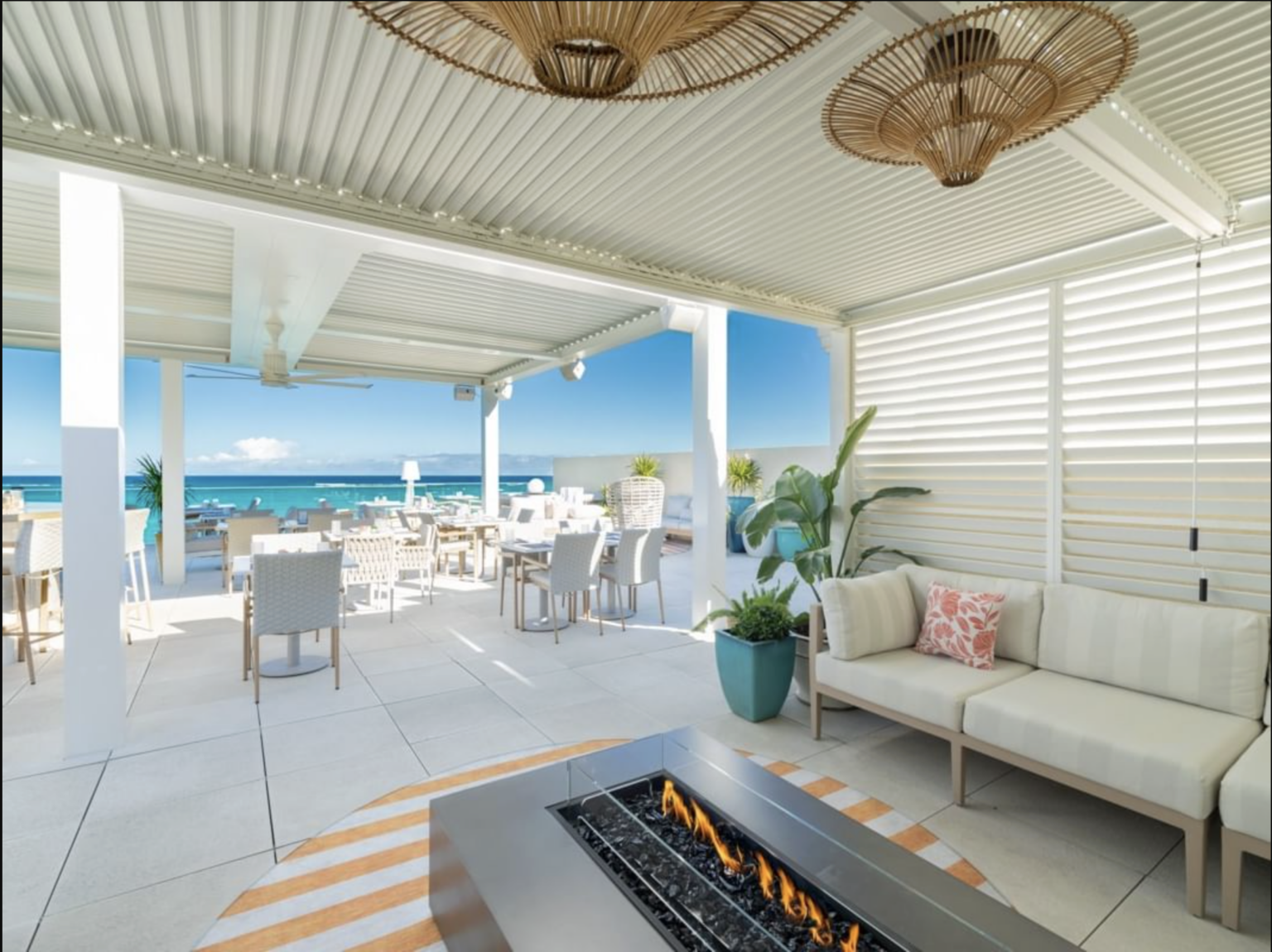Coral 2cm Porcelain Pavers by Skydeck USA at Windsong Resort in Turks & Caicos
