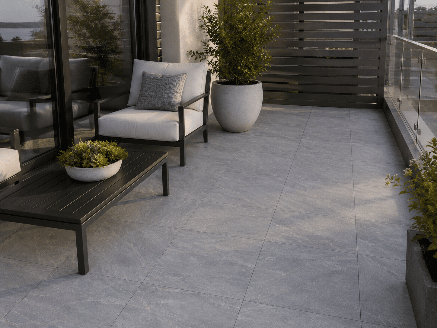 Bosco Silver 2CM SkyWalk Porcelain Paver – StoneTech Series by skydeck usa